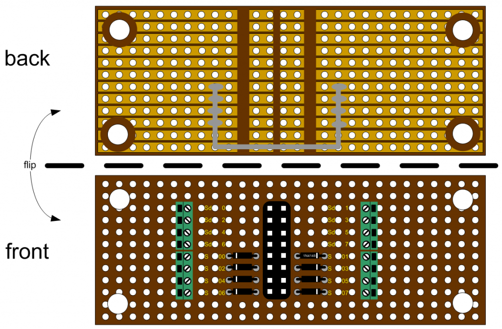 selfmade flat cable matrix